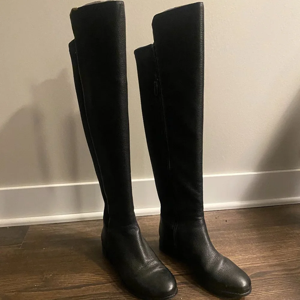 NEVER WORN! Cole Haan Duchess Over-The-Knee Black Leather Boots